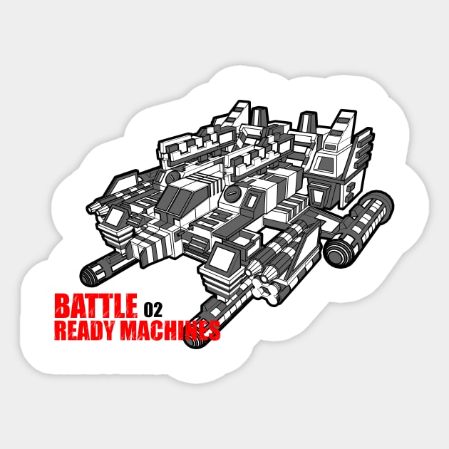 Battle Ready Machine 02 T-shirt Sticker by VerticalGT